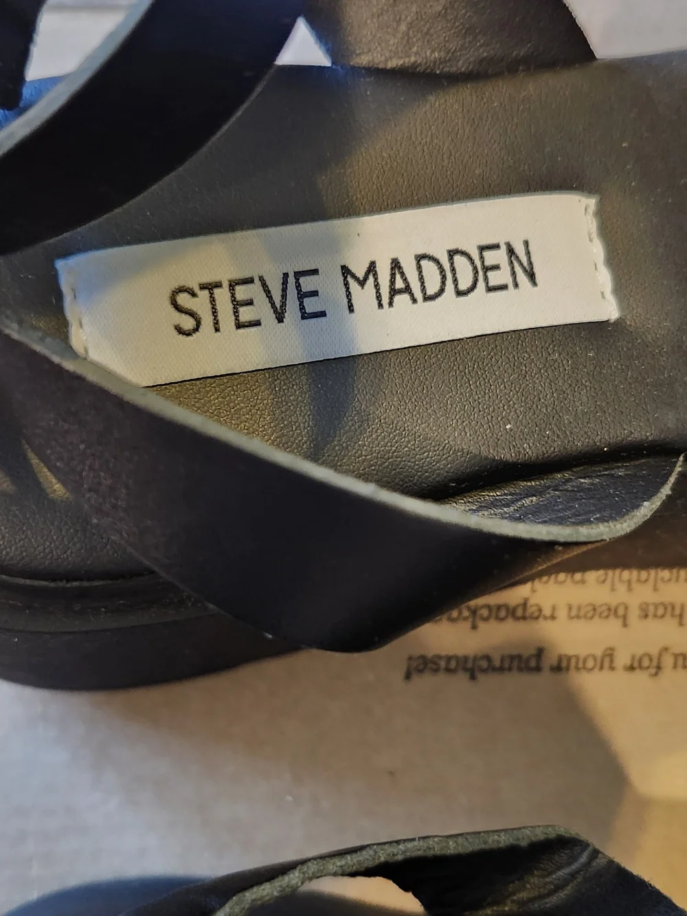 Steve Madden Black Platform Double-Strap Sandals